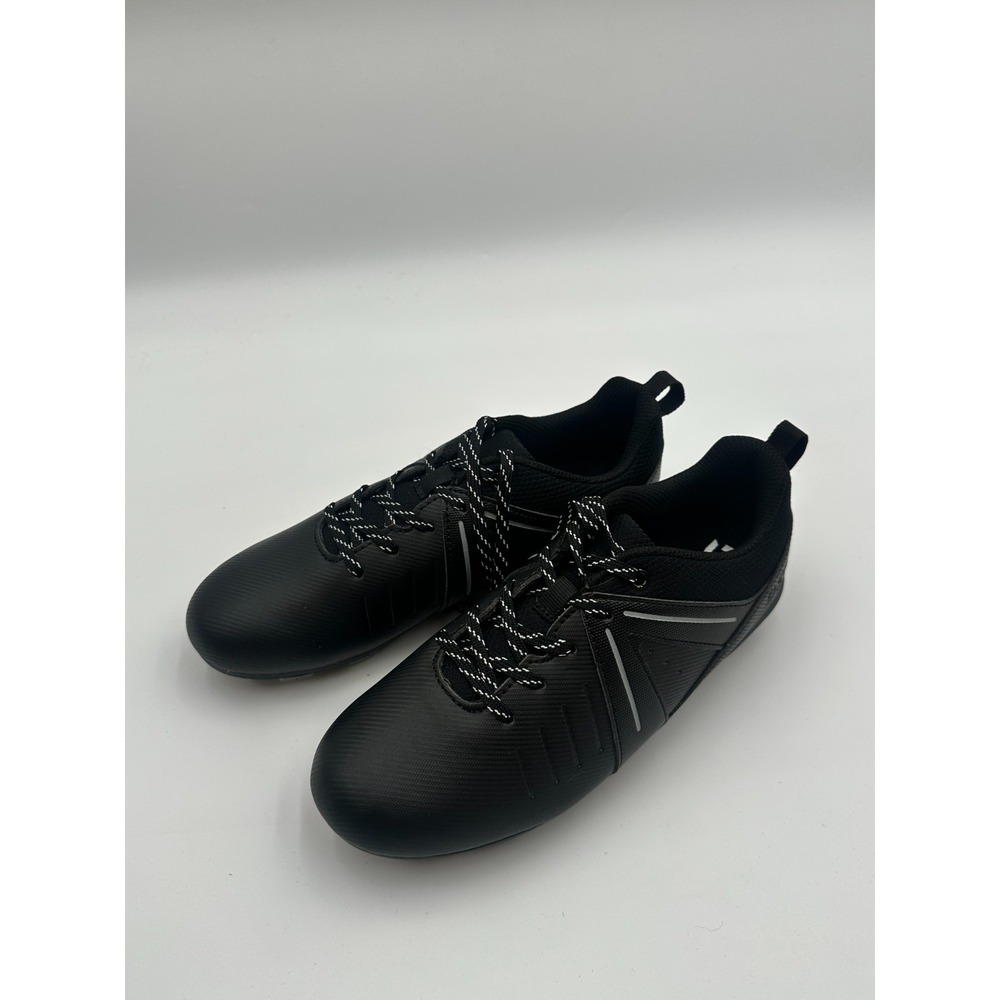 DSG DSGBBC23 Youth Size 5 Baseball Cleats Cozy Black Round Toe‎ Lace Up Sneakers